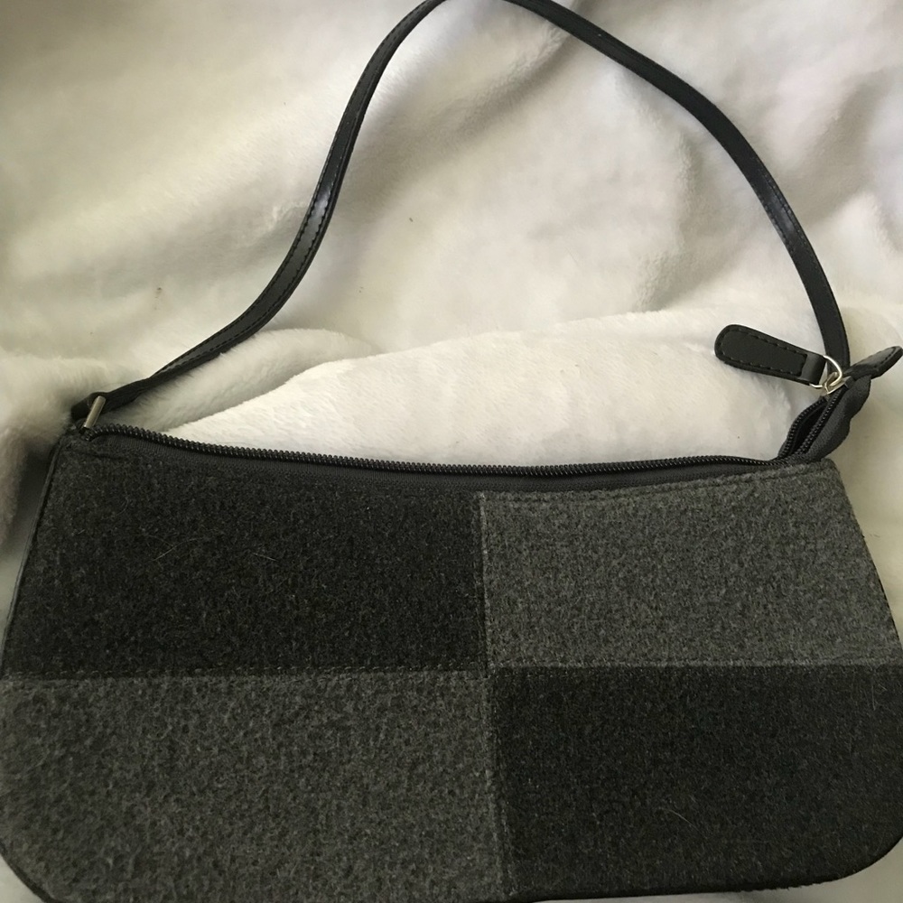 Black And Grey Patchwork Baguette - image 1